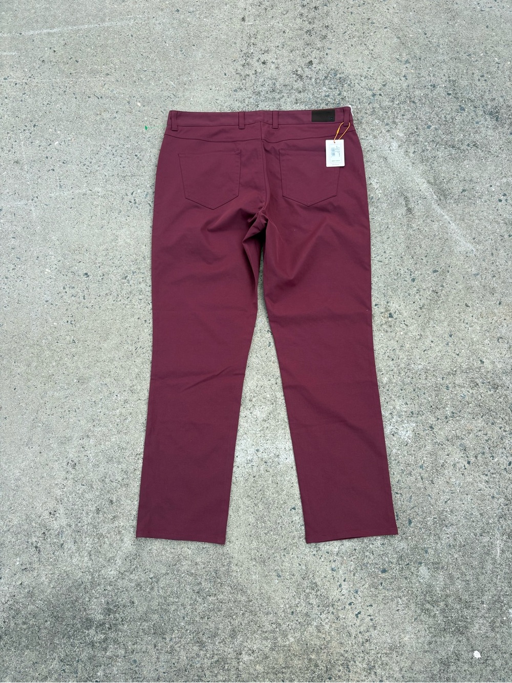 NWT Peter Millar Burgundy Performance Pocket Chino Pants Size 36x30